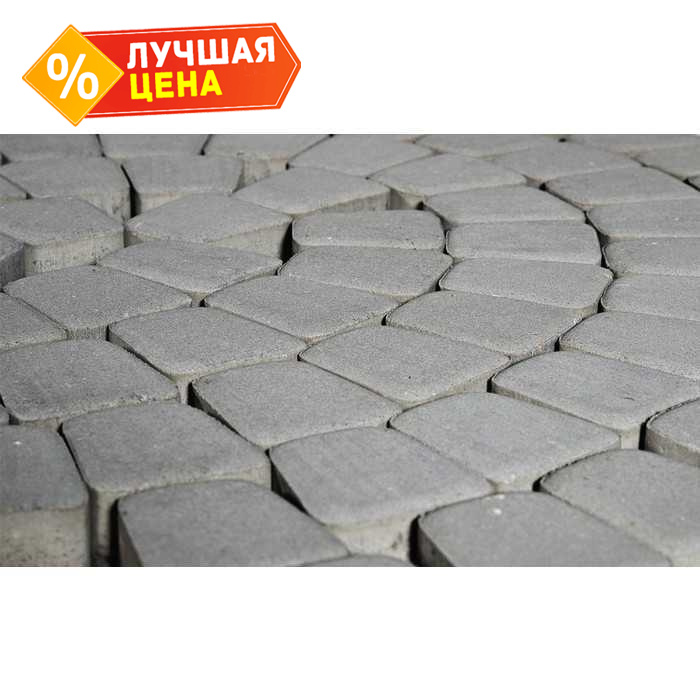 Плитка тротуарная BRAER Классико круговая серый, 73x110x115x60 мм