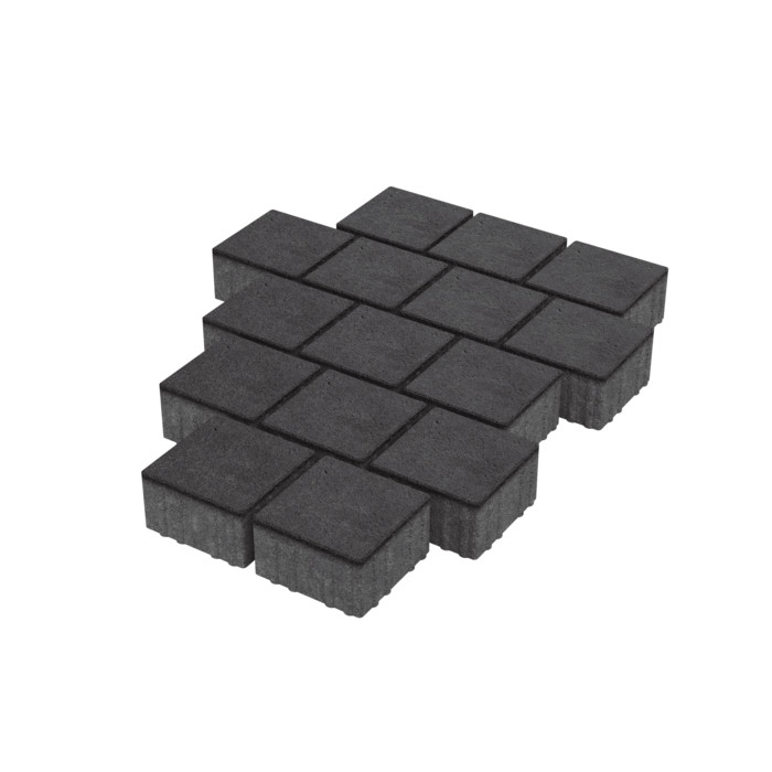 Тротуарная плитка Stellard Квадрат 150x150x80 мм Черный
