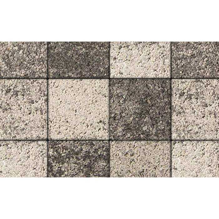 Плитка тротуарная Квадрат (ЛА-Линия) Б.1.К.6 Листопад Гранит Антрацит 300x300x60 мм