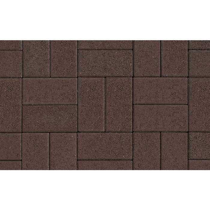 Плитка тротуарная Прямоугольник (Ла-Линия) А.2.П.4 гранит коричневый 200x100x40 мм